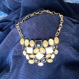 Cream and black statement necklace